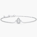 Belle Vante Aura Pear-Shaped Diamond Bracelet in 18K White Gold