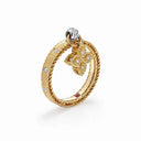 Belle Vante Princess Flower Ring in 18kt Gold with Diamonds