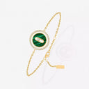 Lucky Move Diamond Malachite Bracelet Small 0.18ct