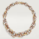 Belle Vante Trinity Cushion Necklace Extra-Large 3-Tone Gold