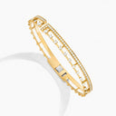 Belle Vante 18 Karat Gold Diamond Open Hinged Bracelet