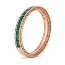 Belle Vante Art Deco Bangle with Malachite and Diamonds