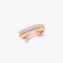 Belle Vante Signature Three-Row Diamond Ring in Rose and White Gold
