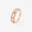 Move Classique Pavé Diamond Ring Small Model Pink Gold 0.25ct