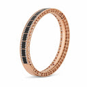 Belle Vante Art Deco Bangle with Black Jade and Diamonds