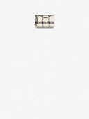 Belle Vante Classic 11.12 Handbag Cotton & Wool Tweed & Gold-Tone Metal White, Ecru & Black