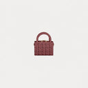 Happy Hearts Micro Tote Bag Rosewood Grained Calfskin