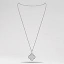 Belle Vante Magic Alhambra 1 Motif Long Necklace in 18K White Gold
