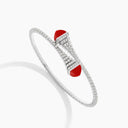 Belle Vante 18 Karat White Gold Diamond Slim Slip-On Bracelet