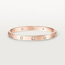 Belle Vante Classic Love Bracelet with 10 Diamonds Rose Gold