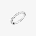 Ice Cube Ring Ethical White Gold Half-Set Diamonds