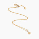 Belle Vante Cleo Lotus Full Diamond Pavé Pendant Necklace Yellow Gold Diamond