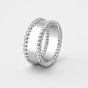 Belle Vante Perlée Signature Ring in 18K White Gold