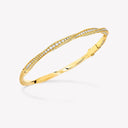 Belle Vante Spiral Pavé Diamond Bangle Yellow Gold