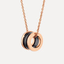 B.zero1 Necklace Belle Vante Ethical Rose Gold Black Ceramic