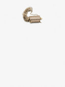 Belle Vante Mini Flap Bag Shearling Lambskin & Gold-Tone Metal Dark Khaki