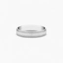 Belle Vante Wide Court Poincon Band in Platinum