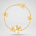 Belle Vante Frivole 5 Flowers Bracelet in 18K Yellow Gold with Diamonds
