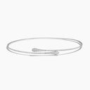 Belle Vante Cleo Full Diamond Slim Slip-On Necklace White Gold Diamond