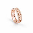 Belle Vante Pink Gold Band Ring with Diamond Borders 5.7 mm