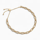Belle Vante Tip-Top Link Full Diamond Collar Necklace Yellow Gold Diamond