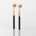Belle Vante Accendimi Earrings in 18k Rose Gold and Black Titanium with White and Champagne Diamonds