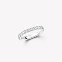 Belle Vante Platinum Castle Set Round Diamond Wedding Band