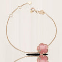 Belle Vante Petit Joli Bracelet in 18k Rose Gold with Pink Chalcedony, White and Champagne Diamonds