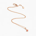 Belle Vante Cleo Lotus Pavé Pendant Necklace Rose Gold Red Coral