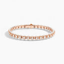 Belle Vante Rose Gold White Agate Diamond Tennis Bracelet