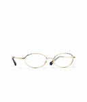 Belle Vante Oval Eyeglasses Metal Light Gold