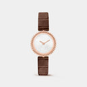Belle Vante Perlée Watch 23 mm in 18K Rose Gold with Mother-of-Pearl