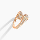 Belle Vante Cleo Full Diamond Midi Slim Ring Rose Gold Diamond