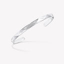 Belle Vante Faceted Diamond Bangle White Gold