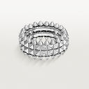 Belle Vante Clash Double Row Ring Crafted In White Gold
