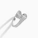 Belle Vante Cleo Full Diamond Midi Slim Ring White Gold Diamond