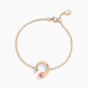 Belle Vante Rose Gold Pink Coral Chain Bracelet