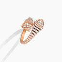 Belle Vante Cleo Rev Midi Full Diamond Ring Rose Gold Diamond