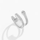 Belle Vante Cleo Full Diamond Twist Ring White Gold Diamond
