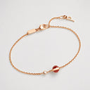 Belle Vante Medium Rose Gold Diamond Carnelian Bracelet