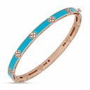 Belle Vante Love in Verona Bangle with Turquoise Enamel and Diamonds
