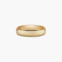 Belle Vante Wide Court Band in Yellow Gold