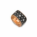 Belle Vante Venetian Princess Ring in 18kt White Gold with Black and White Diamonds