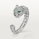 Belle Vante Panthère Paved Bracelet White Gold Onyx Emeralds Diamonds