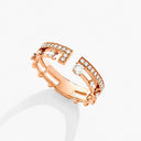 Belle Vante Avenues Index Ring Rose Gold Diamond