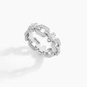 Belle Vante Tip-Top Link Full Diamond Ring White Gold Diamond