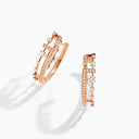 Belle Vante Rose Gold Diamond Hoop Earrings