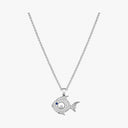 Happy Diamonds Fish Pendant Ethical White Gold Diamonds Sapphire