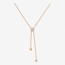 Happy Hearts Tie Necklace Belle Vante Ethical White Gold Diamonds