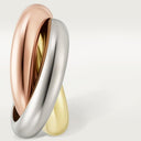Belle Vante Trinity Classic Model Hoop Earrings Three-Tone Gold